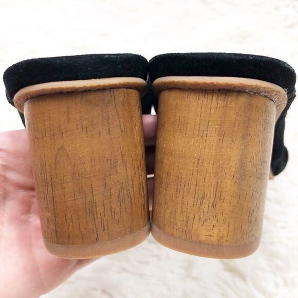 Jack Rogers Holly Black Suede Mule Sandals 6 - Picture 4 of 6